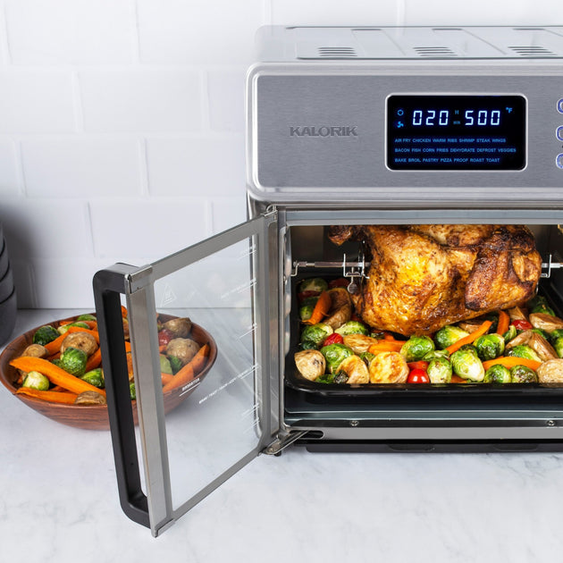 Chop21 Smokeless 26Qt Countertop Air Fryer Grill Rotisserie Oven 