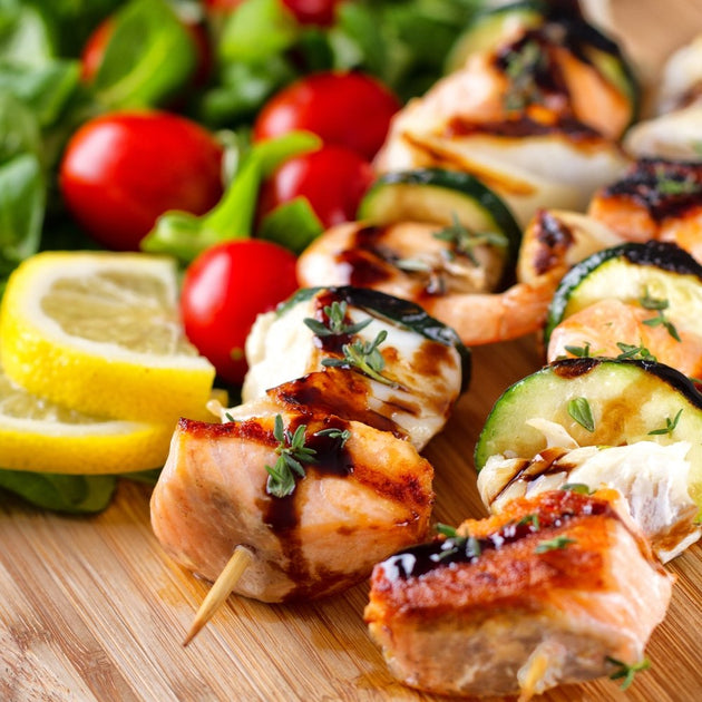 Rosemary-Skewered Swordfish Kebabs Recipe