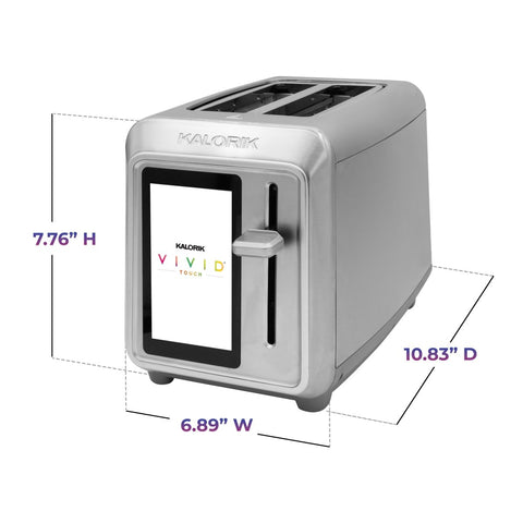 Kalorik VIVID 2 - slice TFT Toaster with Touchscreen, in Stainless Steel