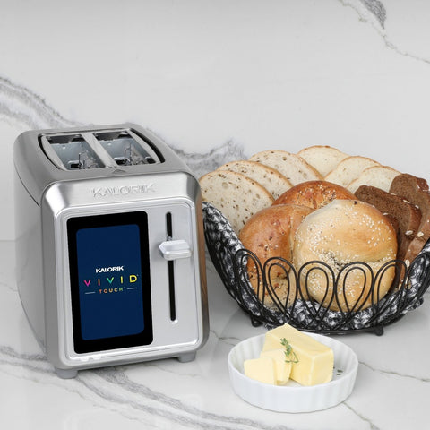 Kalorik VIVID 2 - slice TFT Toaster with Touchscreen, in Stainless Steel