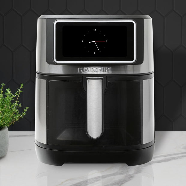 Kalorik VIVID TOUCH 7 Quart High - Resolution Touchscreen Air Fryer with Window, in Stainless - Steel