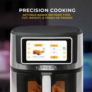 Kalorik VIVID TOUCH 7 Quart High - Resolution Touchscreen Air Fryer with Window, in Stainless - Steel