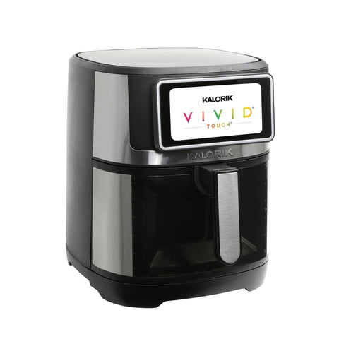 Kalorik VIVID TOUCH 7 Quart High - Resolution Touchscreen Air Fryer with Window, in Stainless - Steel