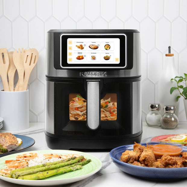 Kalorik VIVID TOUCH 7 Quart High - Resolution Touchscreen Air Fryer with Window, in Stainless - Steel