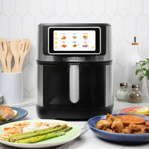 Kalorik  VIVID TOUCH 7 Quart High-Resolution Touchscreen Air Fryer with Window, in Stainless-Steel