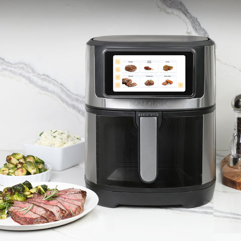 Kalorik  VIVID TOUCH 7 Quart High-Resolution Touchscreen Air Fryer with Window, in Stainless-Steel