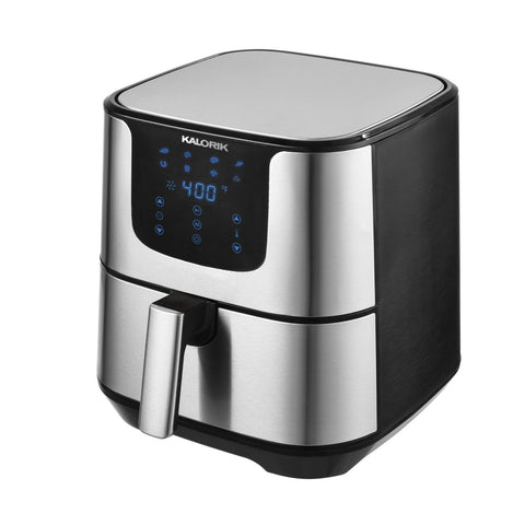  Kalorik 1.75 Quart Personal Air Fryer, Mini Space Saving  Electric Healthy Cooking, Timer and Temperate Controls, Black. : Home &  Kitchen
