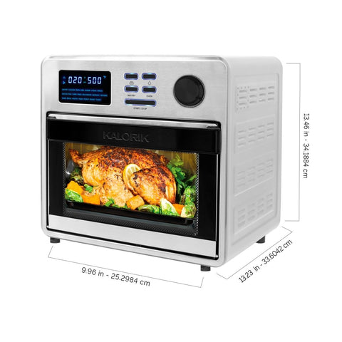 Kalorik MAXX® 16 Quart Digital Air Fryer Oven, 9-in-1 Versatility, Bake,  Braise, Broil, Dehydrate, Grill, Roast, Sear, Toast, 21 Presets, 5