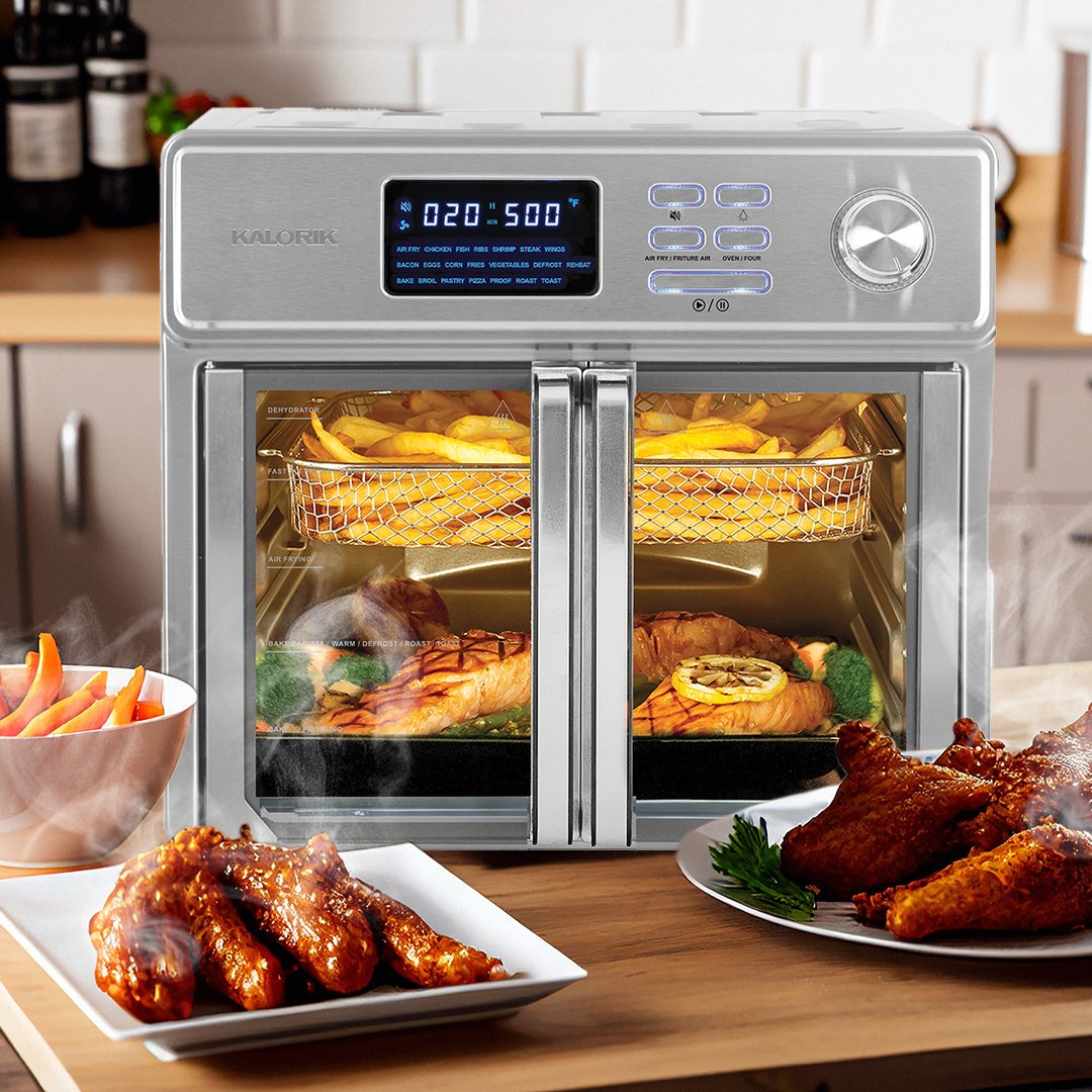 New Kalorik Maxx® 26 Quart Digital Air Fryer Oven With 5 Accessories