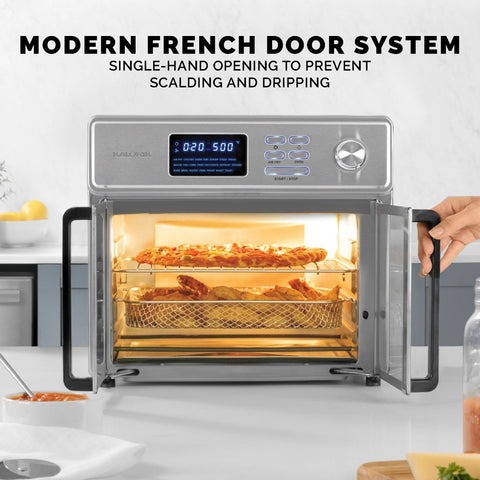 Digital French Door Air Fryer Toaster Oven Cooking Kitchen 360 Degree Fry  Basket