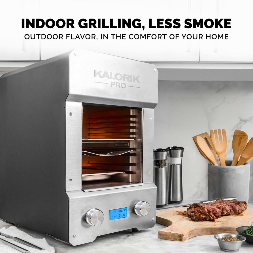 Grill Like a Pro w the Kalorik Pro 1500 F Electric Steakhouse Grill