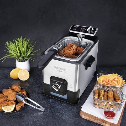 Clearance Sale! 8 Liter Deep Fryer w/Basket Strainer,Large Size, Adjustable  Temperature & Timer, Perfect for Fried Chicken, Shrimp, French Fries